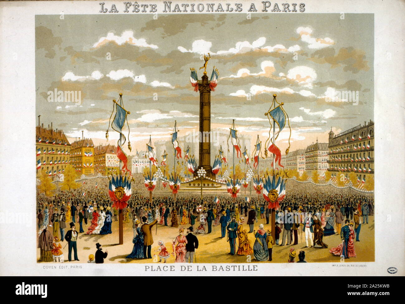 Jules Grévy (1807-1891) Presidente della Francia assiste il 14 luglio 1880, Celebrazioni per il giorno della Bastiglia di Parigi Foto Stock