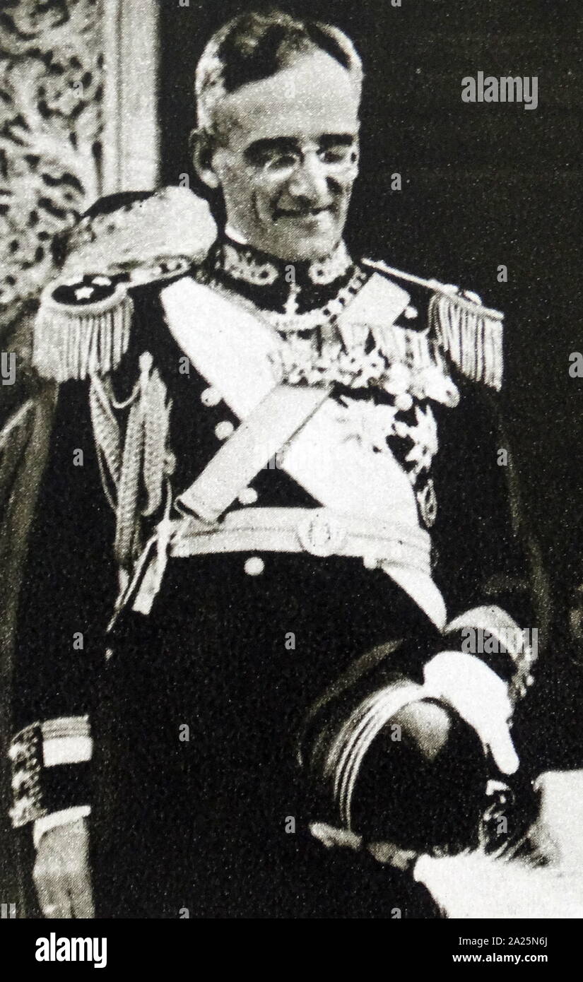 Fotografia di Alessandro I (1888 - 1934) è servito come un principe reggente del regno di Serbia dal 1914 e successivamente divenne re di Iugoslavia dal 1921 al 1934 Foto Stock