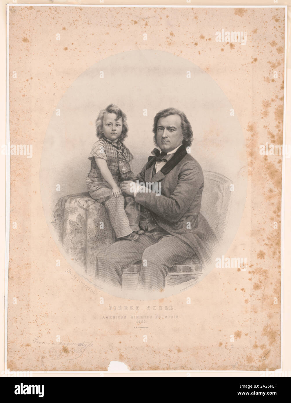 Pierre Soule,́ ministro americano di Spagna, 1853 Foto Stock