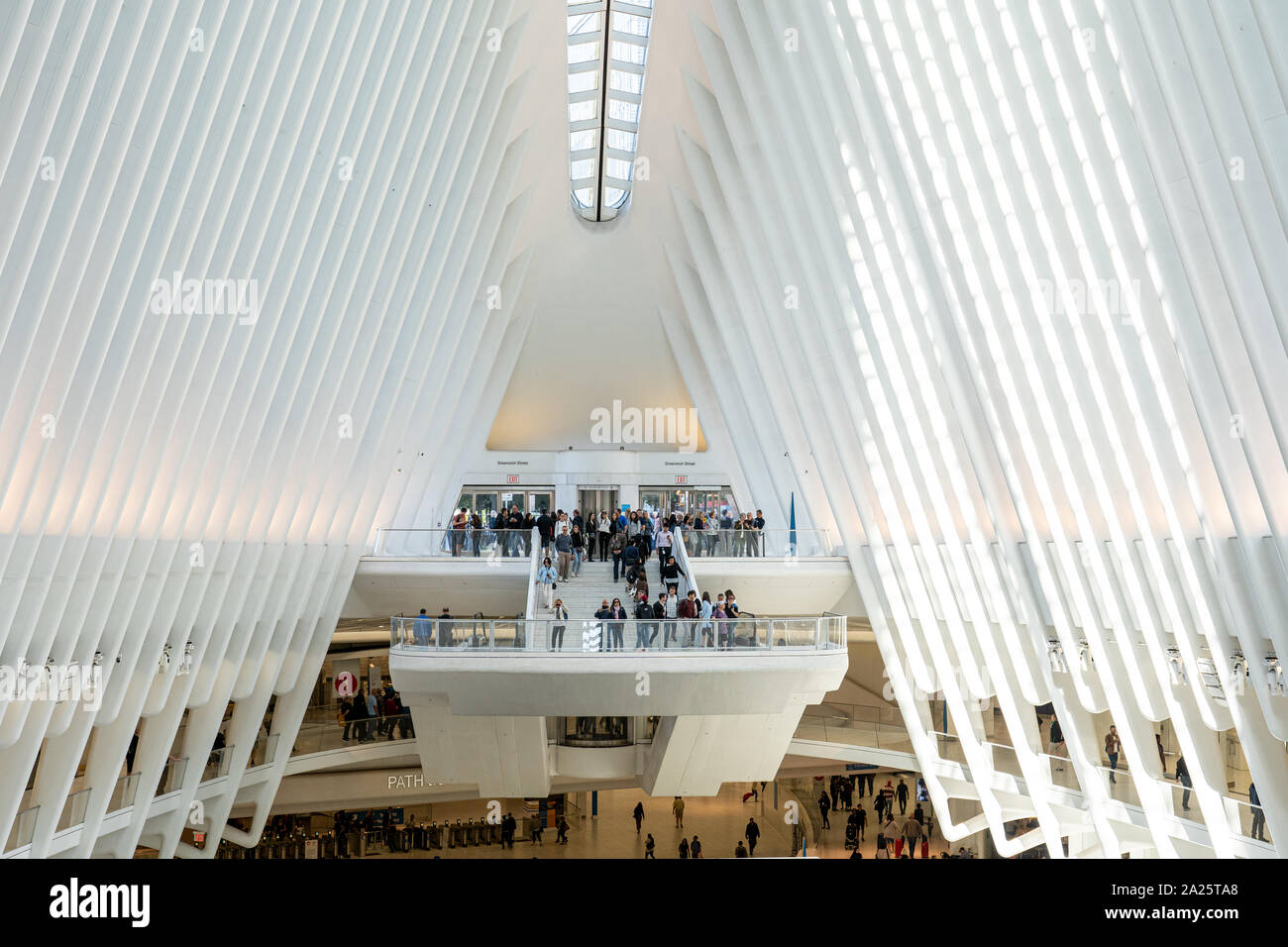 World Trade Center Station in New York City, Stati Uniti d'America Foto Stock