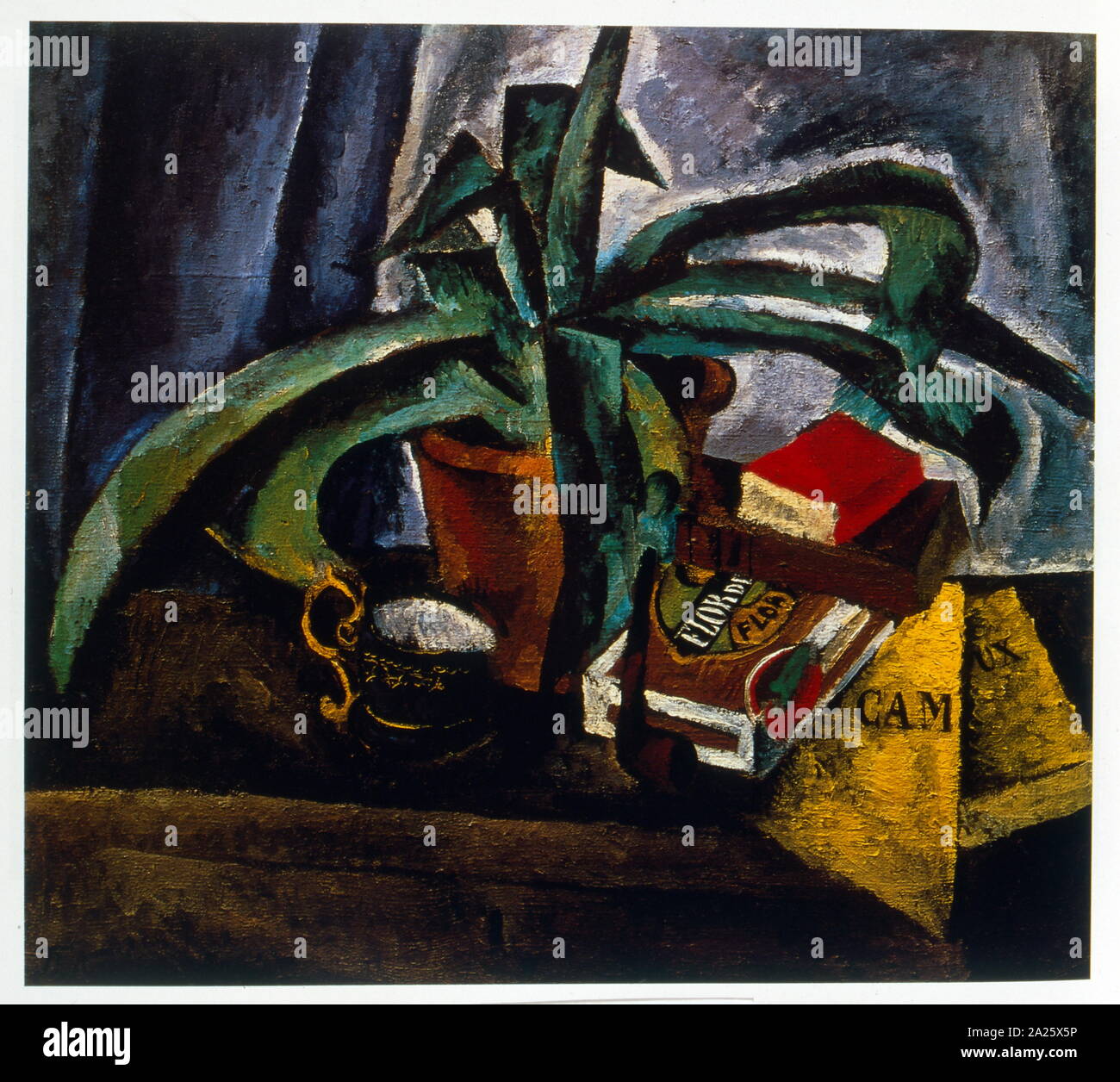 Still Life, 1916 da Pyotr Konchalovsky (1876 - 1956), pittore russo, un organo di presa del gruppo di diamanti Foto Stock