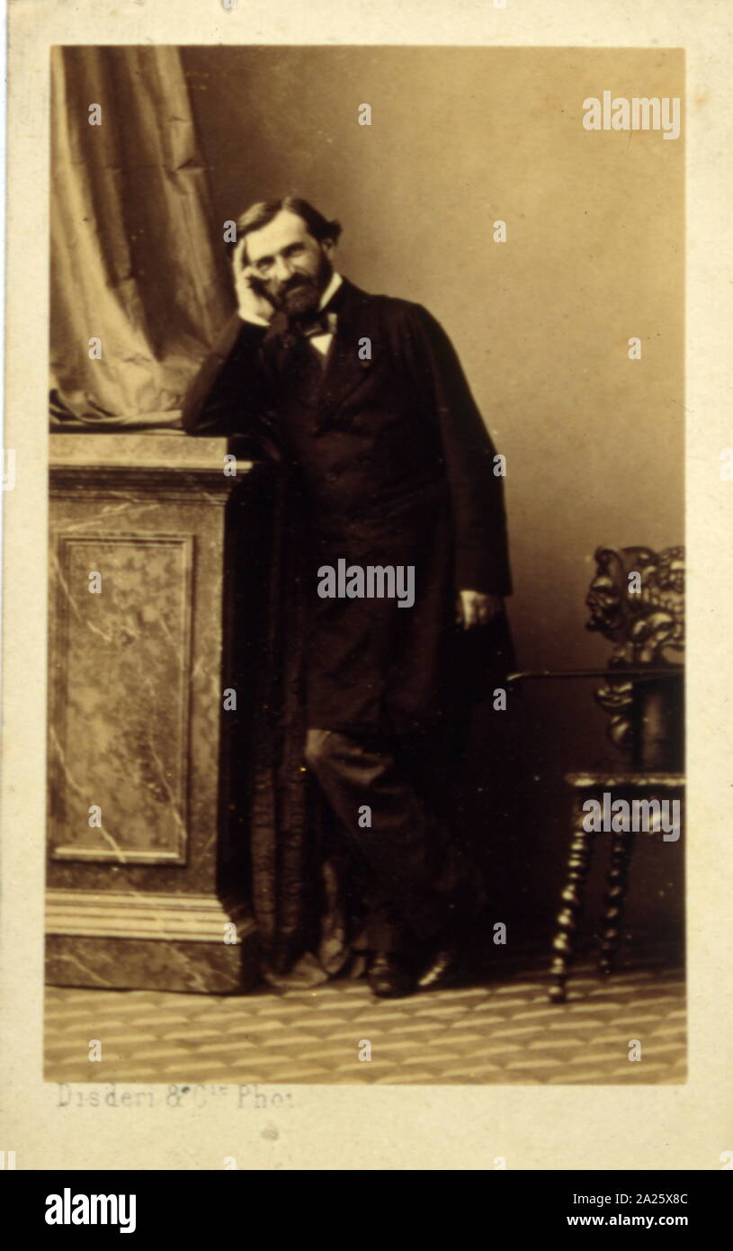 Fotografia di Giuseppe Verdi (1813 - 1901); l'opera italiana compositore Foto Stock
