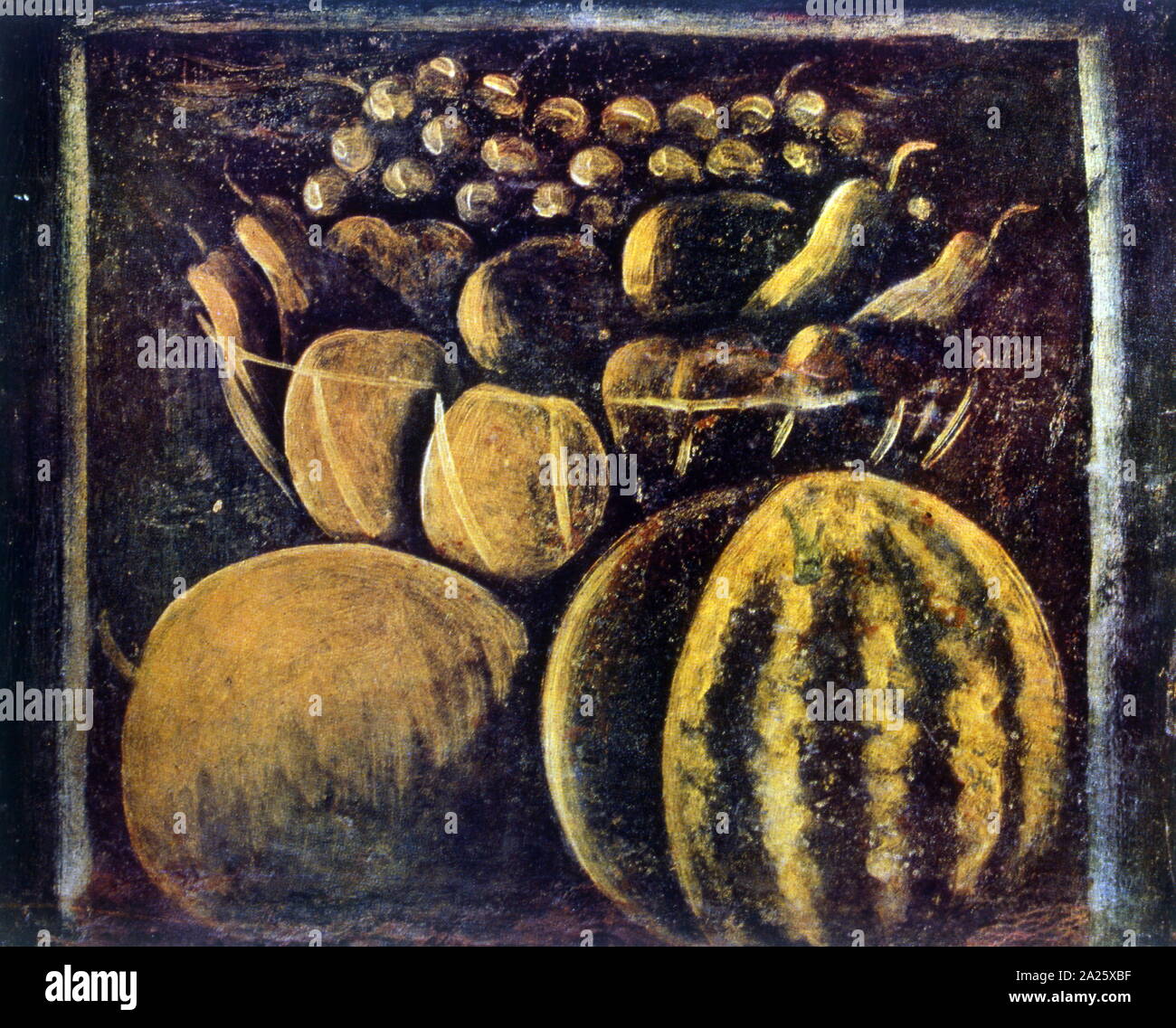 Natura morta con frutta, 1900 da Niko U Pirosmani (1862-1918), una residenza georgiana primitivist pittore Foto Stock