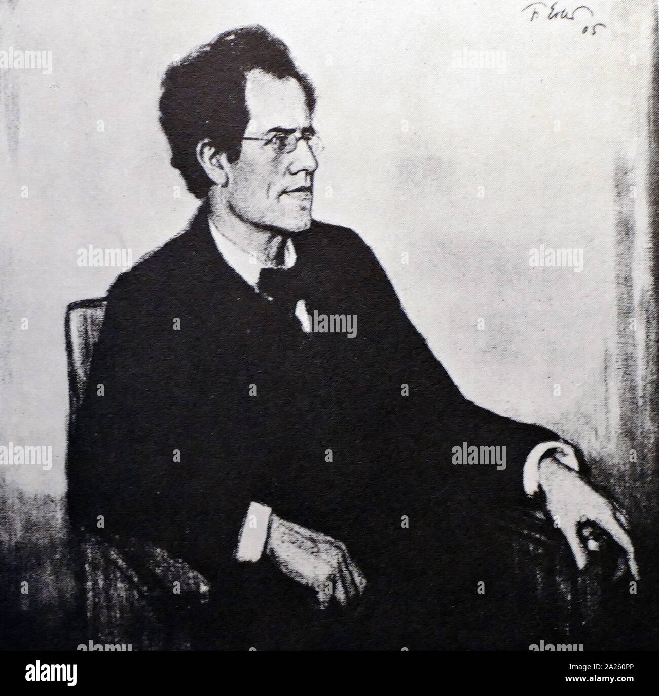 Gustav Mahler (1860 - 1911), Austro-Bohemian, tardo-romantico compositore e uno dei principali conduttori della sua generazione. Foto Stock