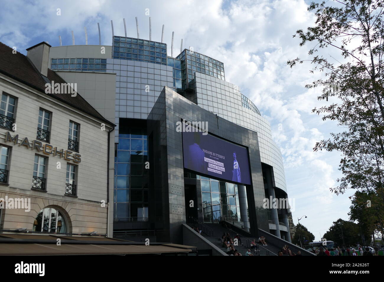 L'Opera Bastille (Bastille Opera House) è un moderno teatro dell'opera di Parigi, Francia. Inaugurato nel 1989 Foto Stock