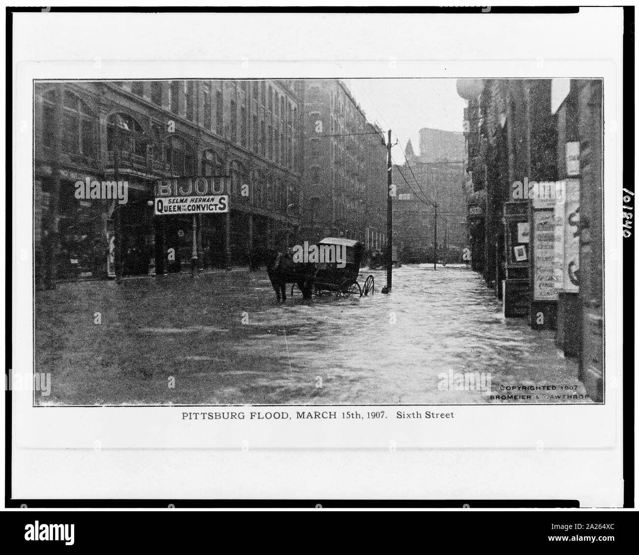 Pittsburg flood, Marzo 15th, 1907. Sesto Street Foto Stock