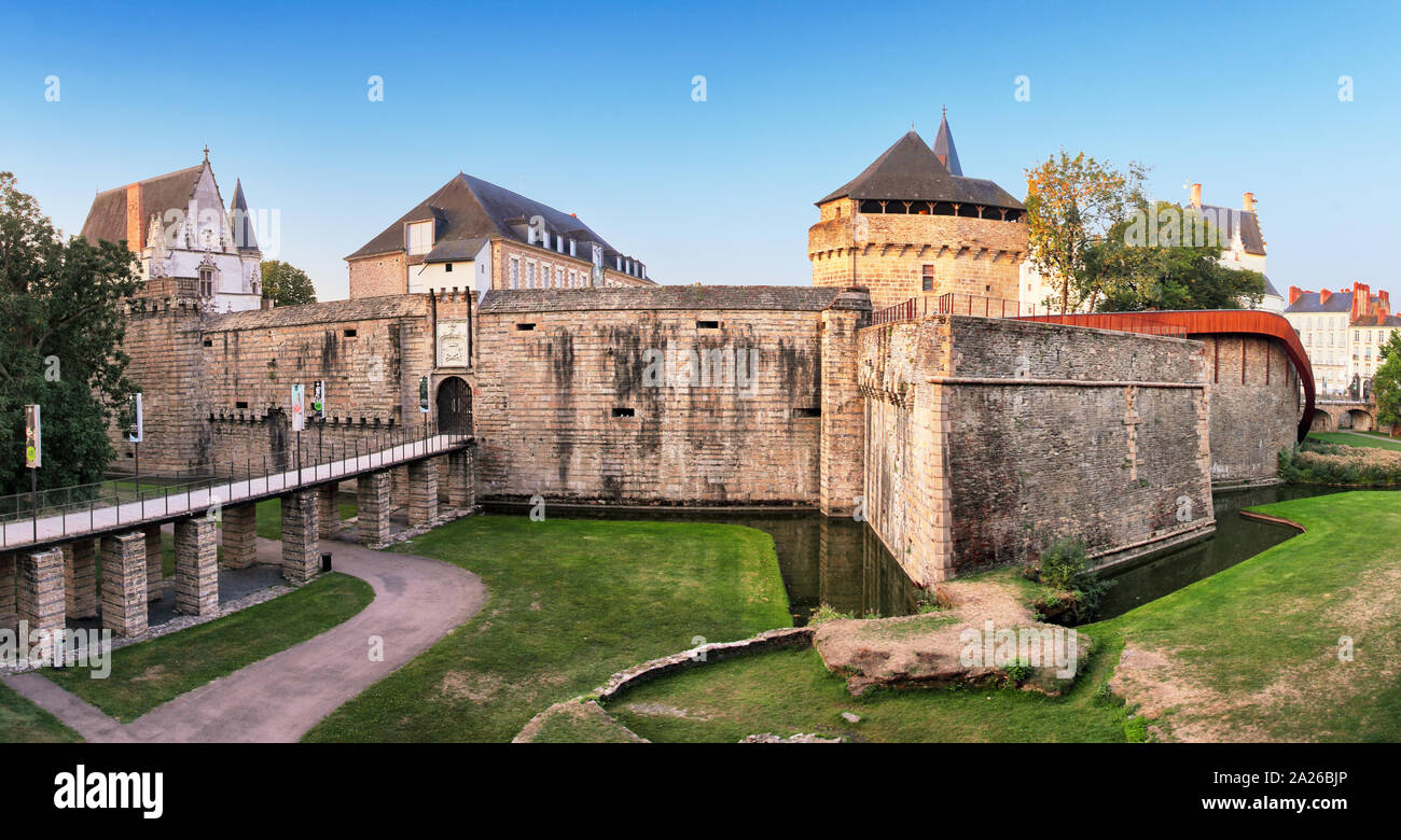 Nantes - il Castello dei Duchi di Bretagna (Château des Ducs de Bretagne), Francia Foto Stock