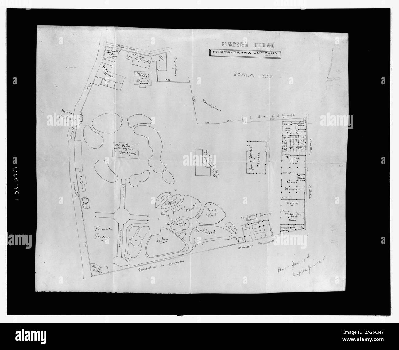 Regolare Planimatria, Photo-Drama Azienda / Grucliasco. Foto Stock