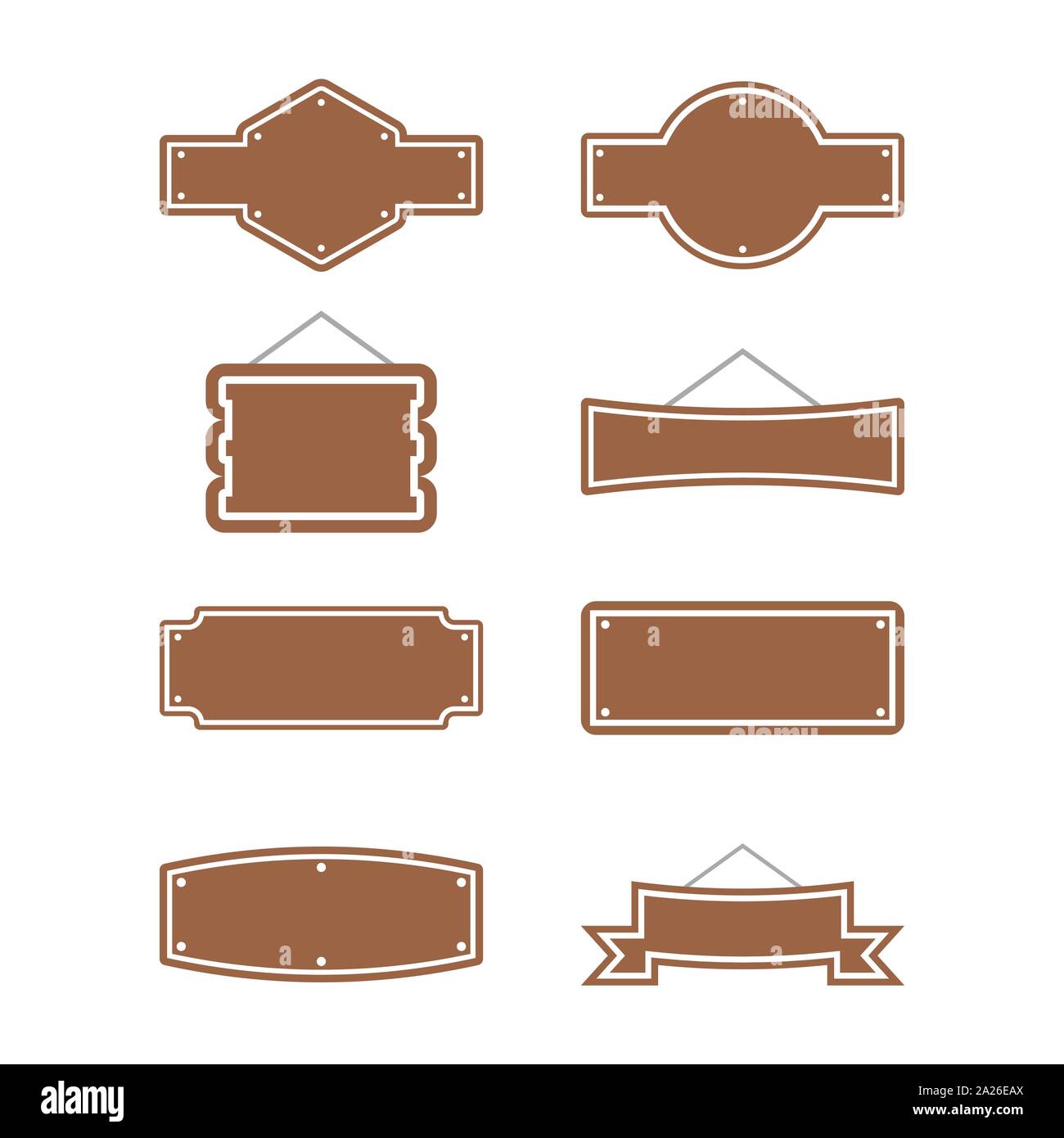 Blank western segno bordo graphic design template Illustrazione Vettoriale