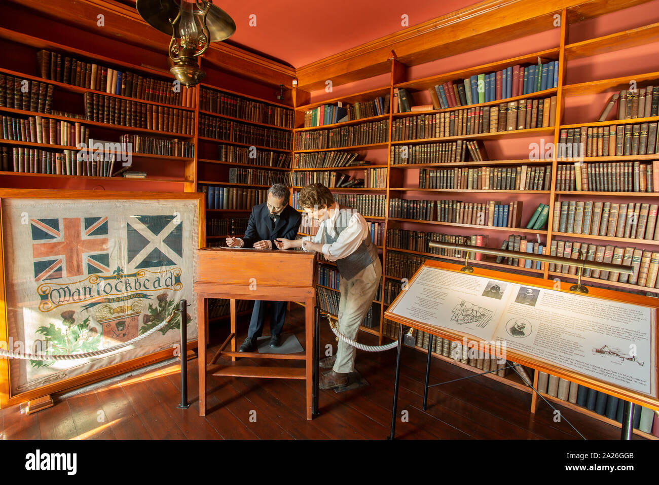 La Wanlockhead Miner's Library è la seconda biblioteca di abbonamento più vecchia d'Europa ed è stata fondata il 1° novembre 1756 Foto Stock