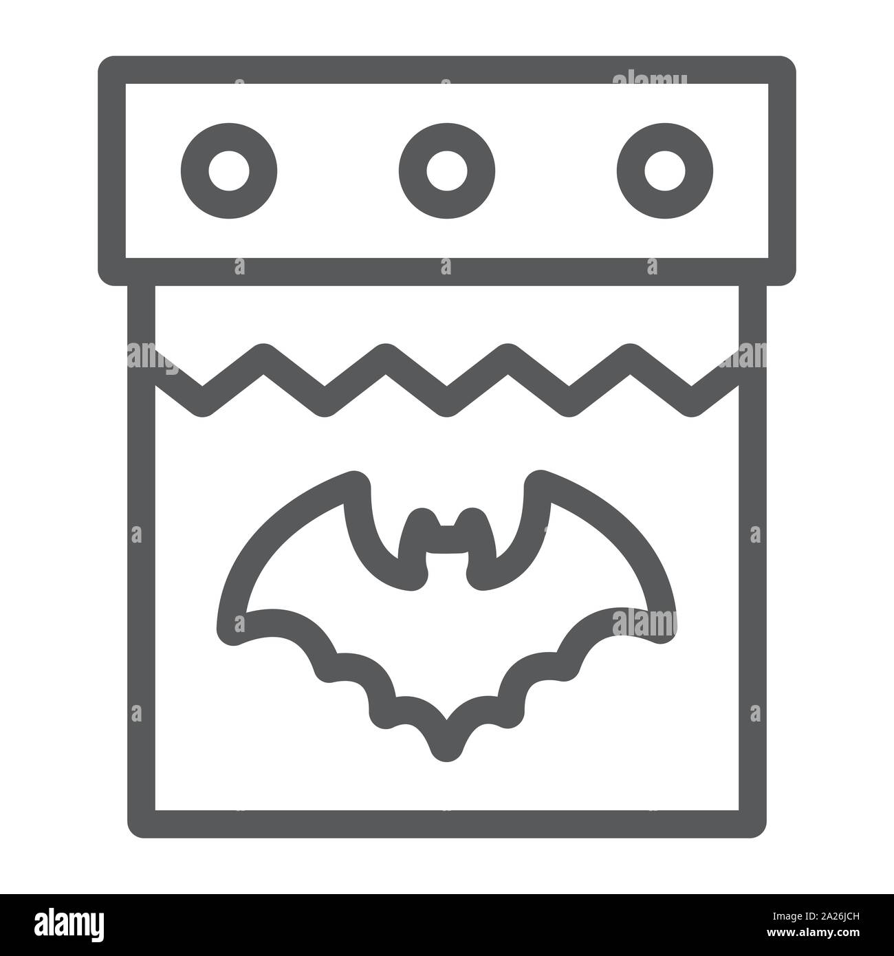 Calendario di Halloween icona linea, data e vacanza, 31 ottobre segno, grafica vettoriale, un modello lineare su uno sfondo bianco. Illustrazione Vettoriale