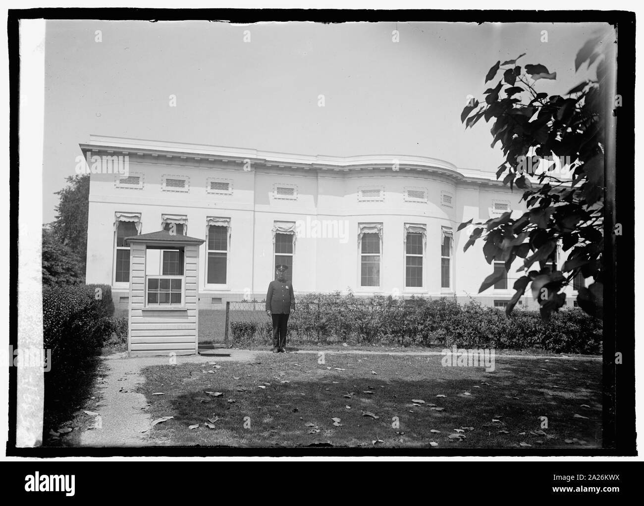 Lo stand di polizia, ex. ... Foto Stock