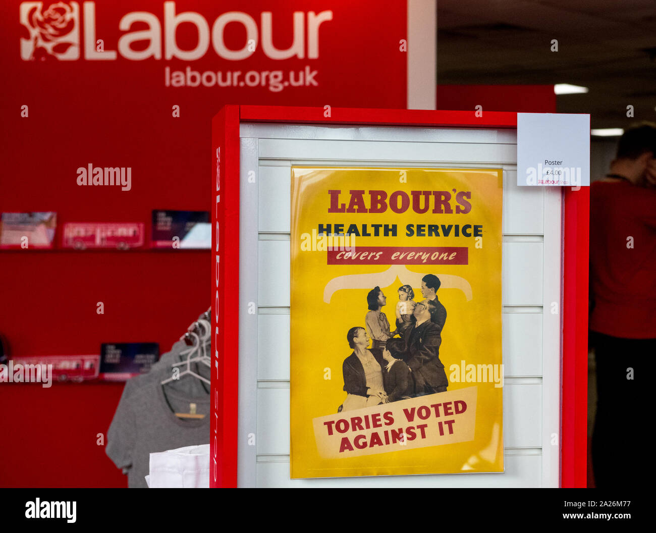 Partito Laburista poster per il servizio sanitario per la vendita. Foto Stock