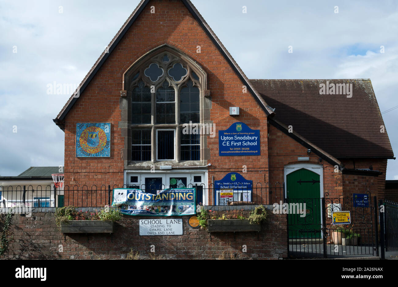 Upton Snodsbury CE prima scuola, Worcestershire, England, Regno Unito Foto Stock