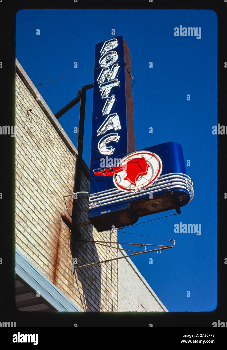 La Pontiac segno, Fayetteville, Arkansas Foto Stock