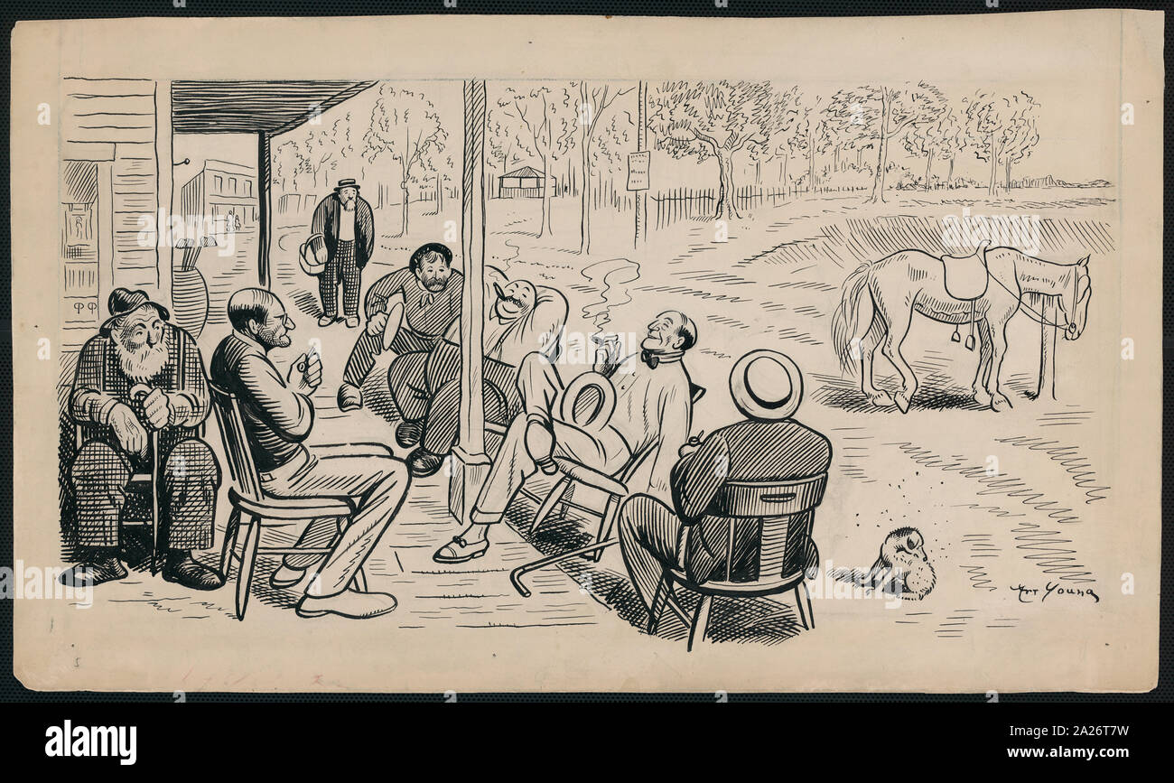 Portico talk / Arte giovane Foto Stock