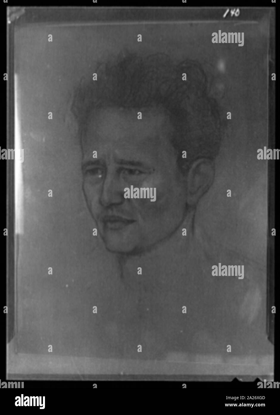 Ritratto disegno di Arnold Genthe Foto Stock