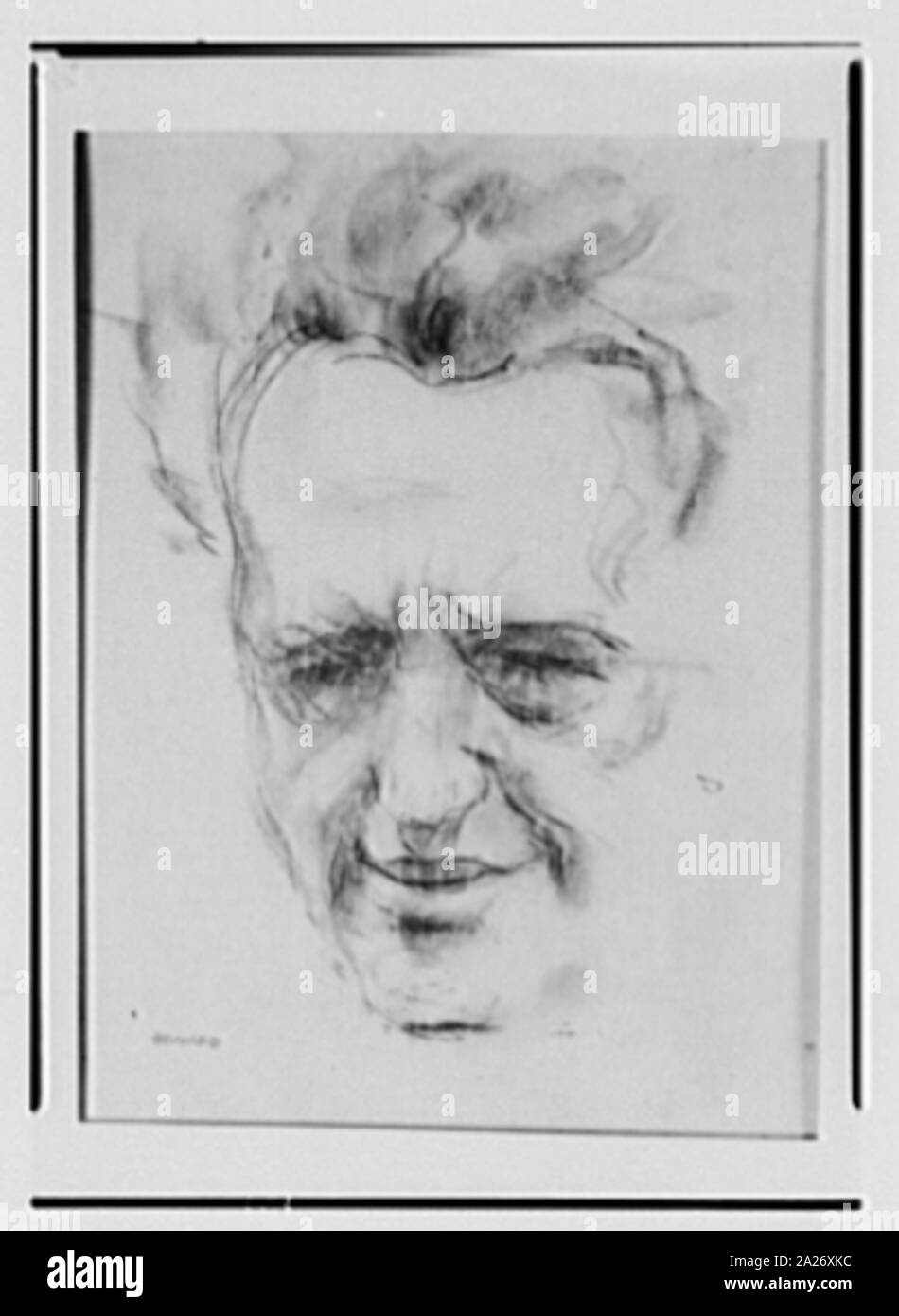 Ritratto disegno di Arnold Genthe da Robert Leonard Foto Stock