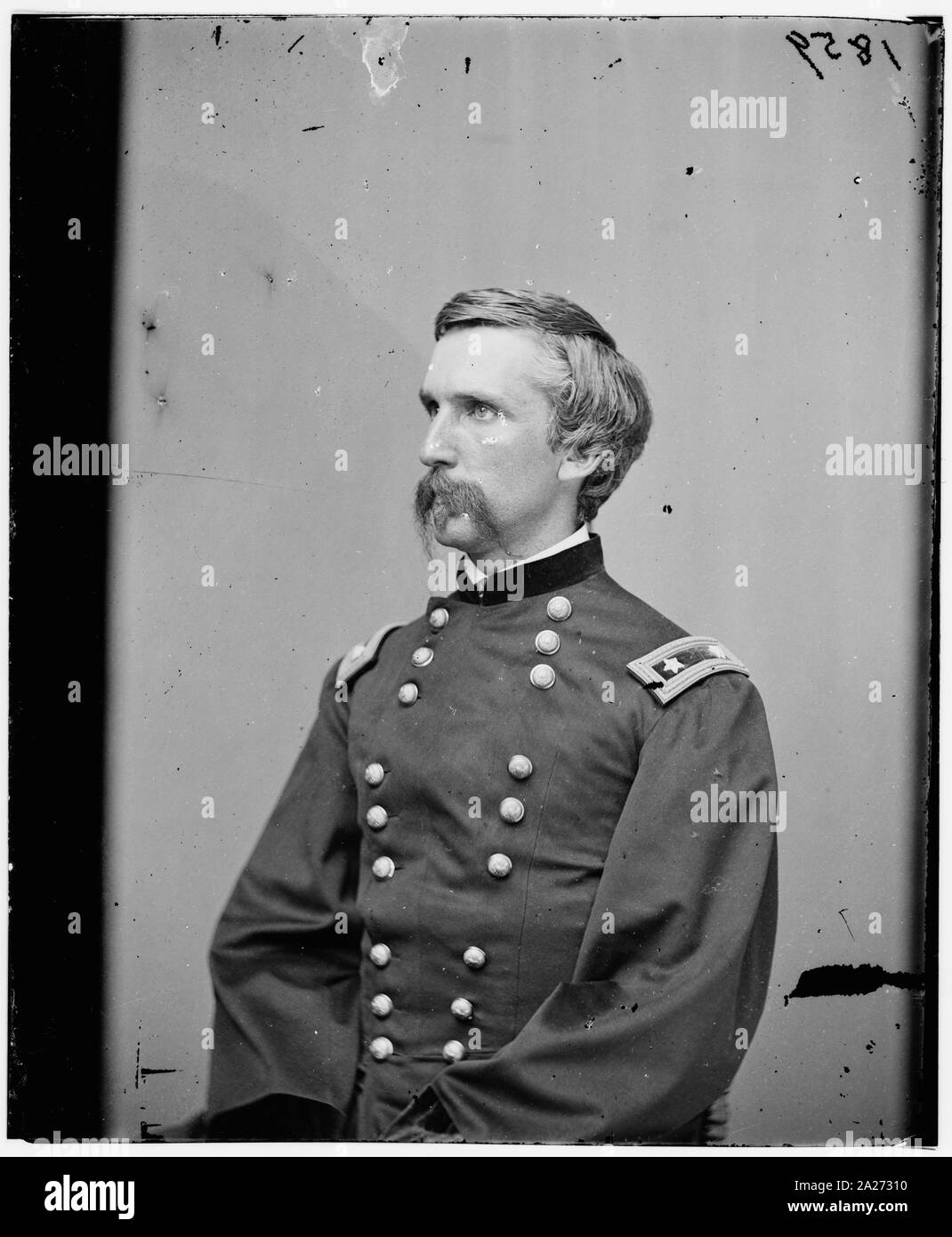 Ritratto di magg. Gen. (come del Mar. 29, 1865) Joshua L. Chamberlain, ufficiale dell'esercito federale Foto Stock