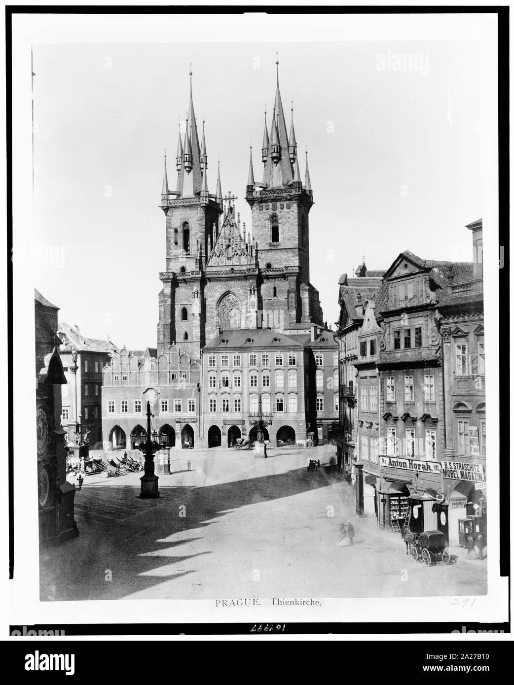 Praga. Thienkirche Foto Stock