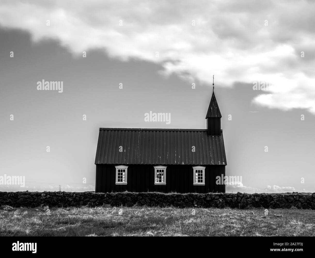 Búðakirkja Chiesa Nera Snaefellsnes Islanda Maggio 2019 Foto Stock