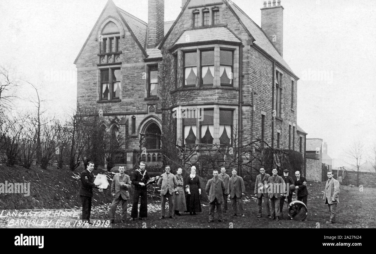 Lancaster home feriti ww1 soldati ospedale barnsley Foto Stock