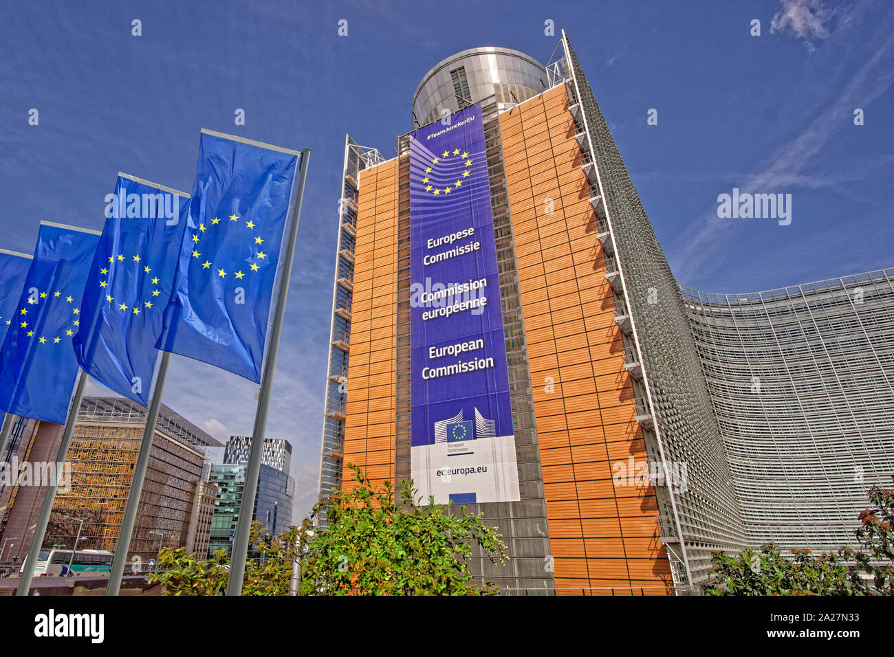 L'edificio Berlaymont, sede della Commissione europea a Bruxelles. Il Belgio. Foto Stock