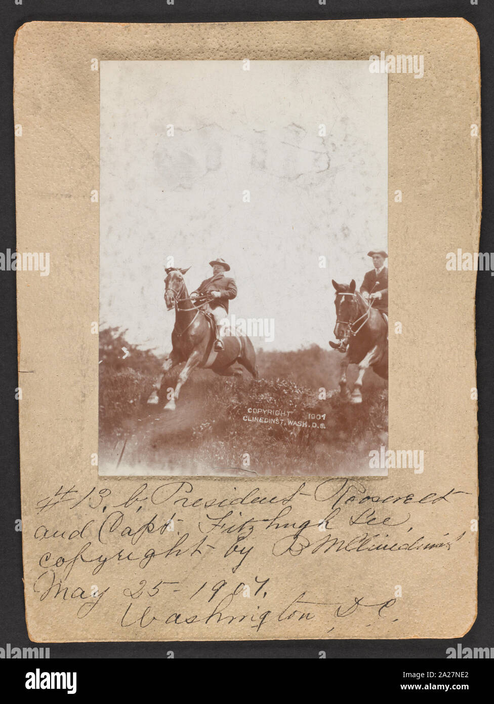 Il presidente Roosevelt e il cap. Fitzhugh Lee Foto Stock