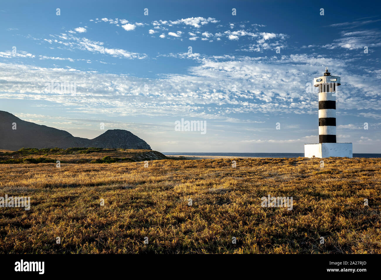Punta Lobos faro, Todos Santos, Baja California Sur, Messico Foto Stock