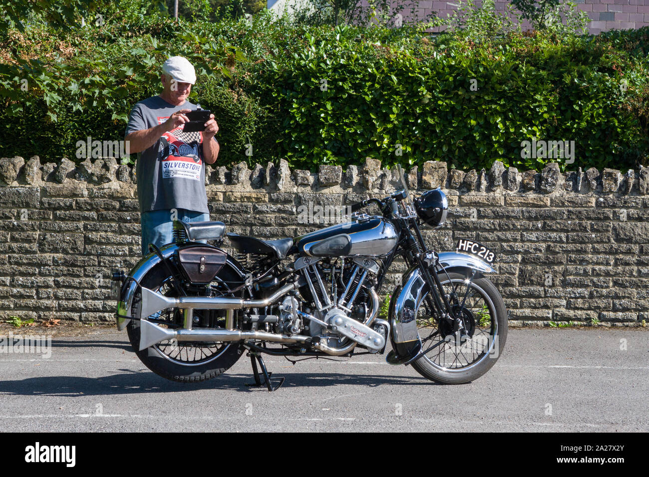 Un classico pre-guerra vintage Brough Superior SS100 motociclo Foto Stock