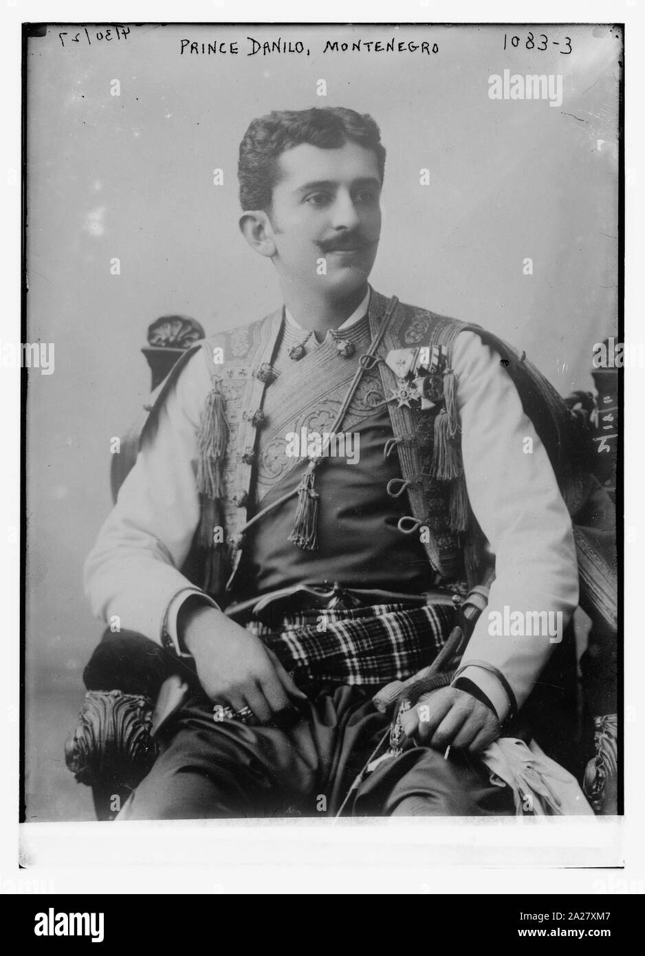 Il principe Danilo, Montenegro, in uniforme Foto Stock