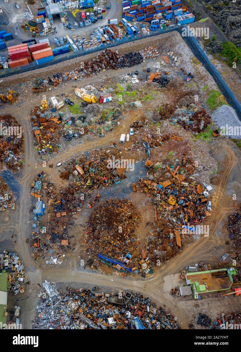 Metallo centro recylcing, Islanda Foto Stock