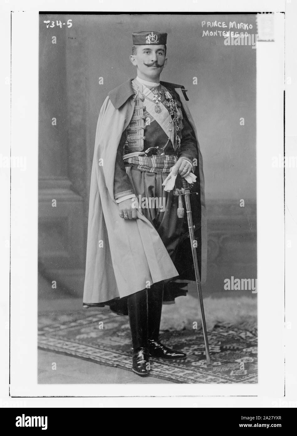 Il principe Mirko, Montenegro, in uniforme Foto Stock