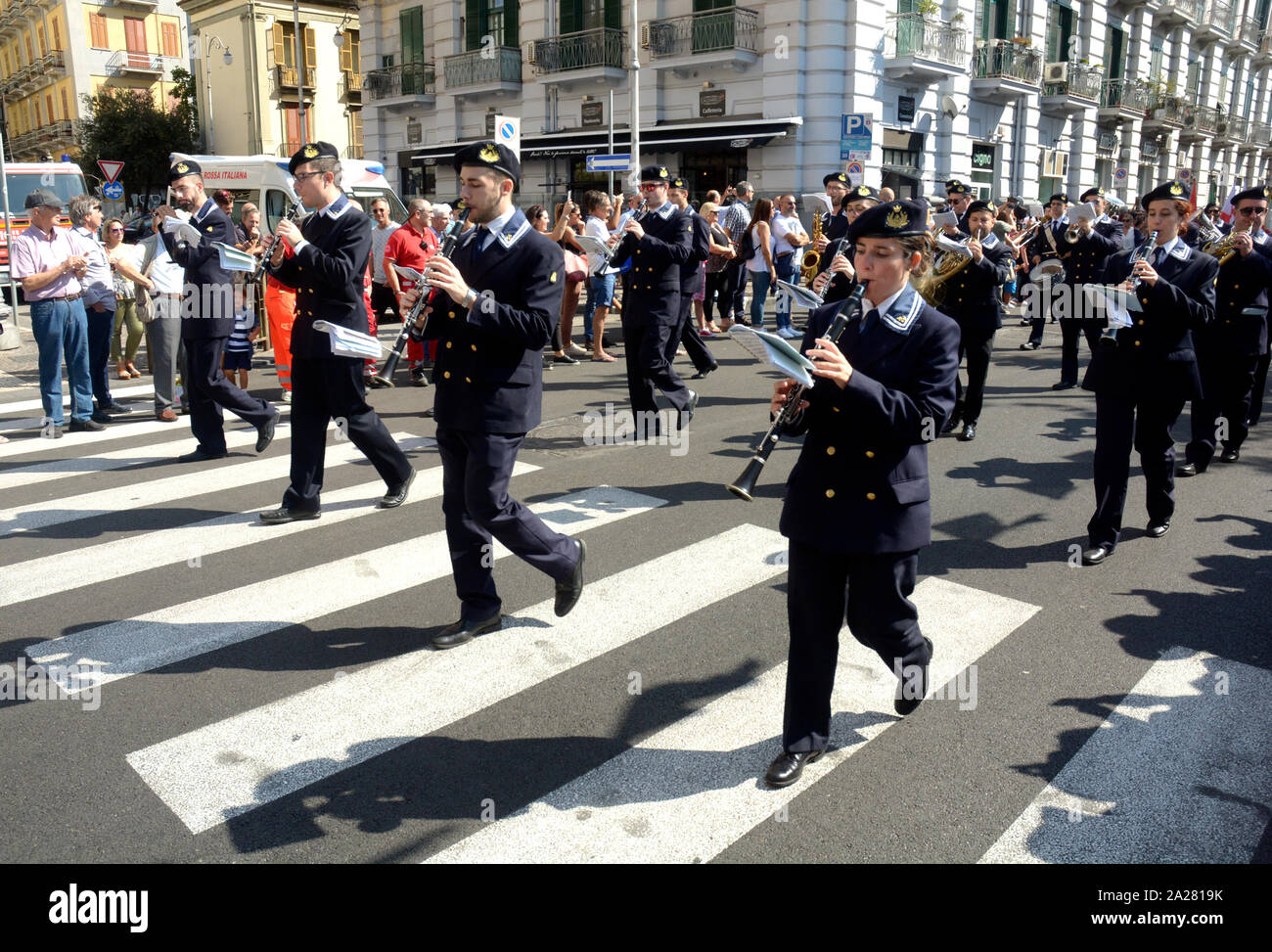 Italia : XX Raduno Nazionale dell'Associazione Nazionale Marinai d'Italia a Salerno, 29 Settembre 2019. Foto Stock