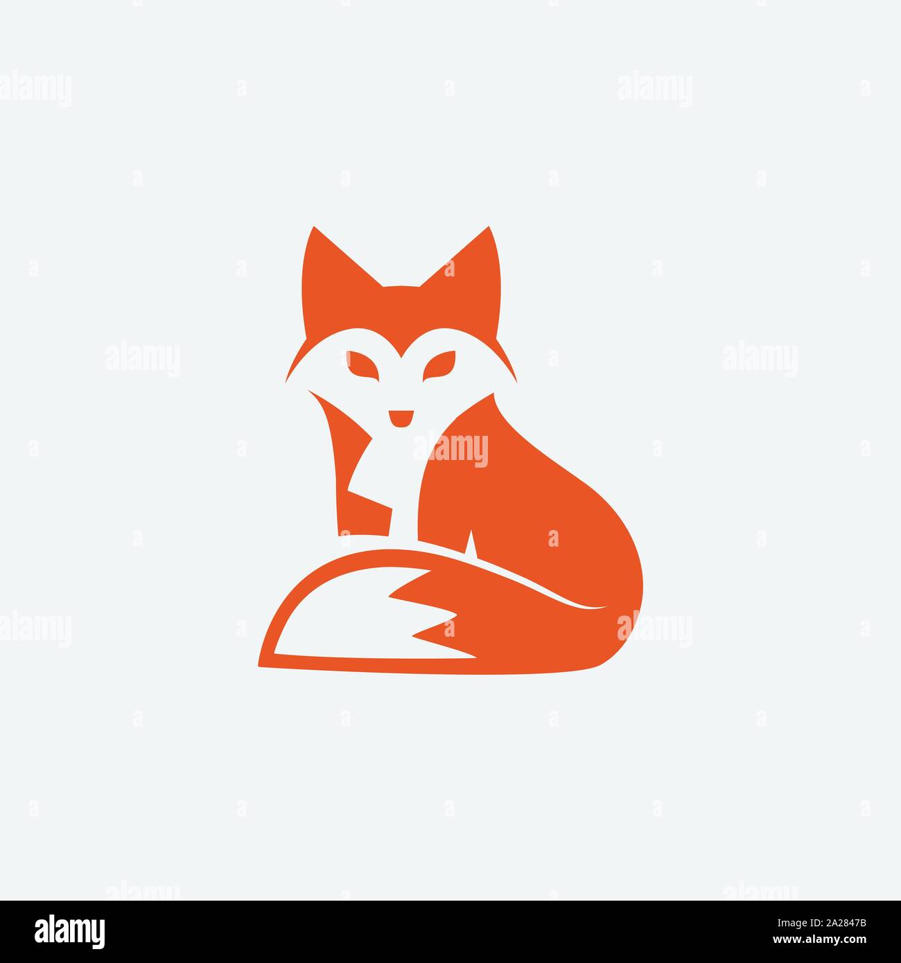 Fox unico logo design illustrazione, fox icona logo, fox icona illustrazione design Illustrazione Vettoriale