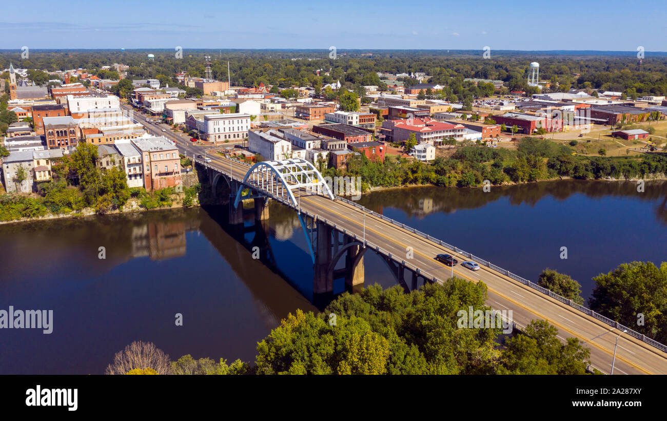 Alabama River corre da Selma il conteggio sede di Dallas County profondo sud USA Foto Stock