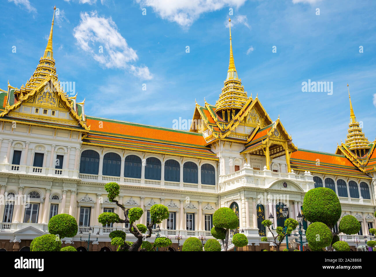 Phra Thinang Chakri Maha Prasat trono hall, Grand Palace complesso, Bangkok, Thailandia Foto Stock