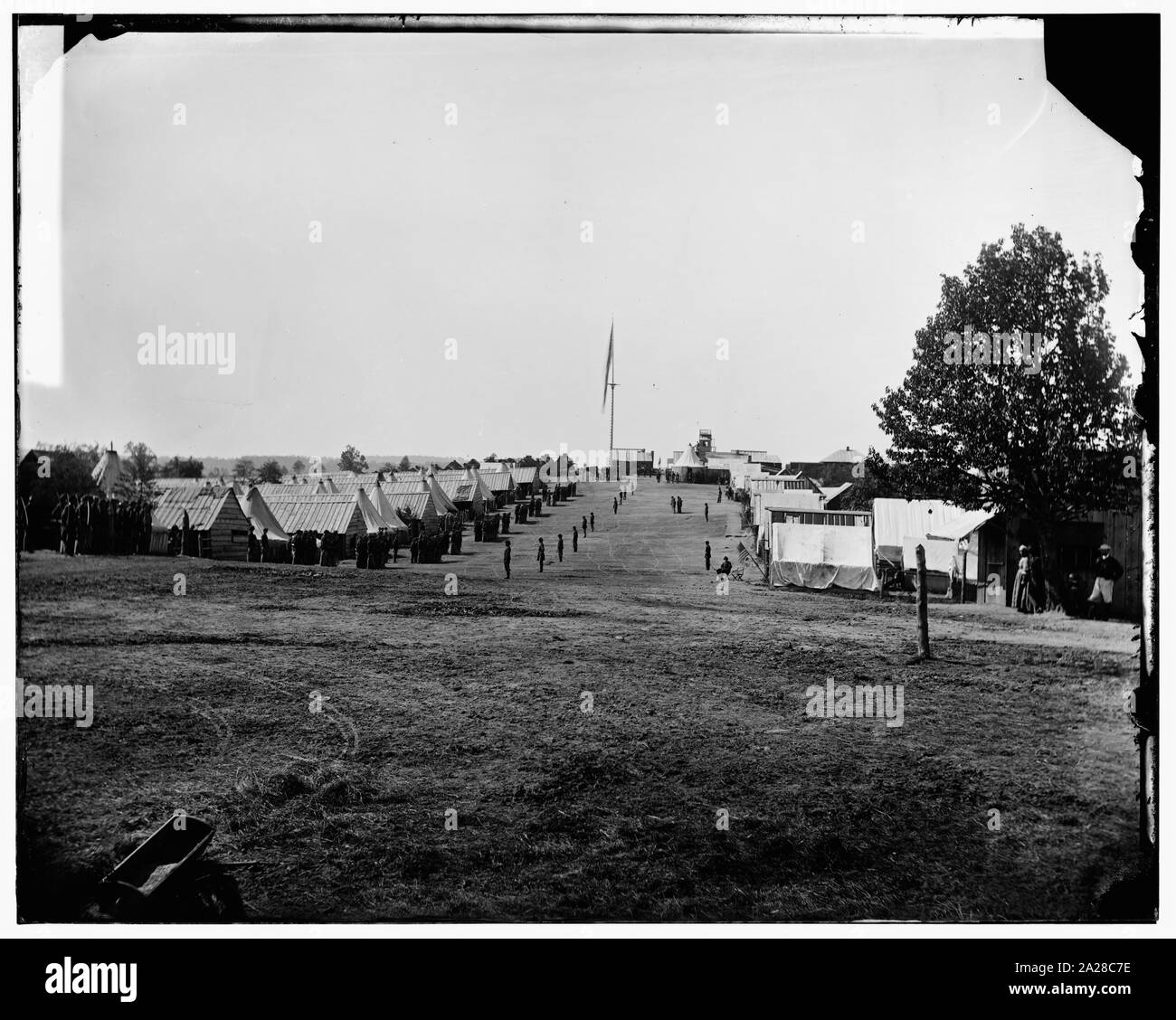 Prospect Hill, Va. vista generale del XIII New York camp di cavalleria Foto Stock