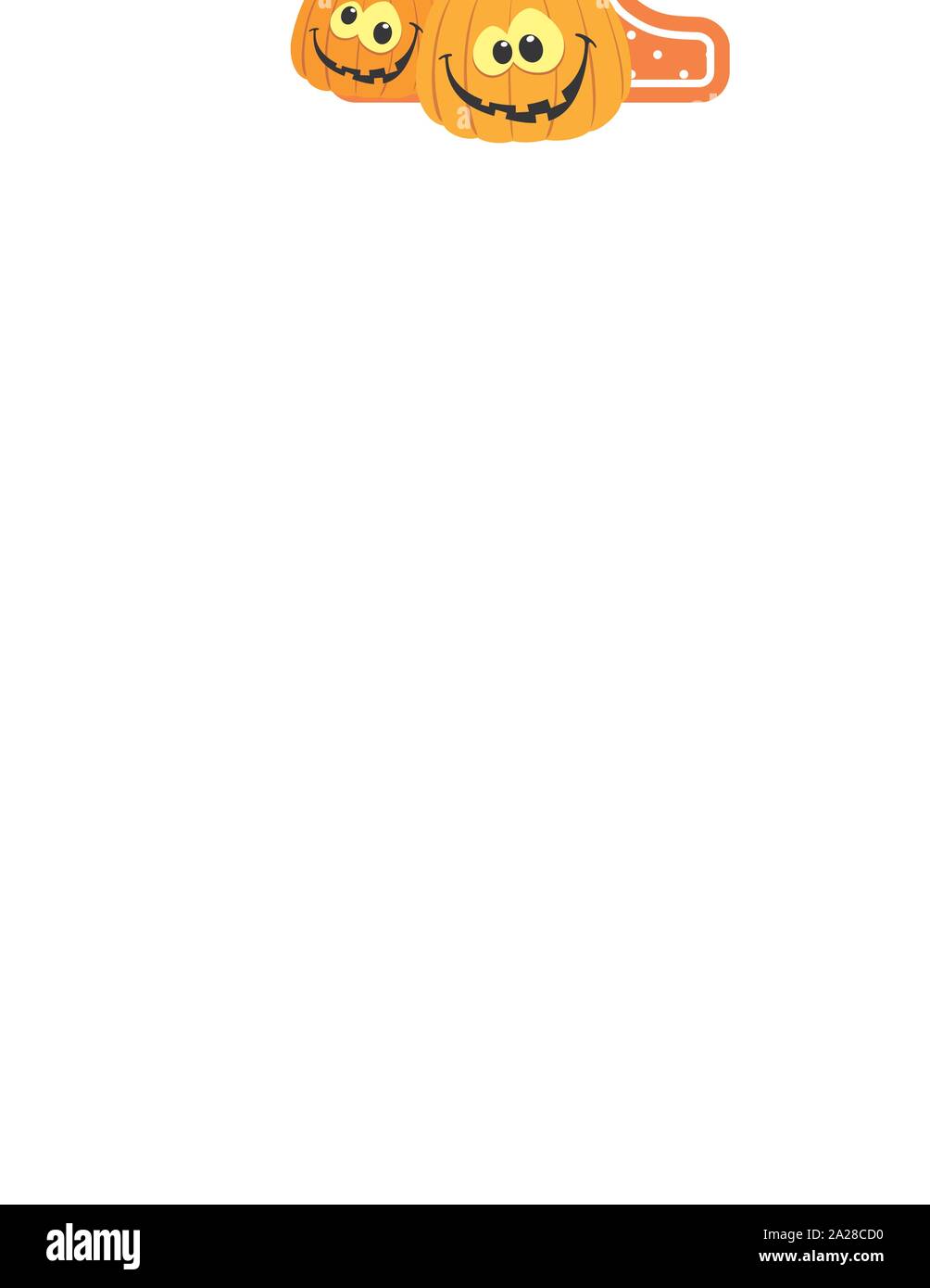 Lettera f maiuscola con sorridente e zucche di Halloween design elementi isolati su sfondo bianco possono essere usati per Halloween stagione card, nursery deco Illustrazione Vettoriale