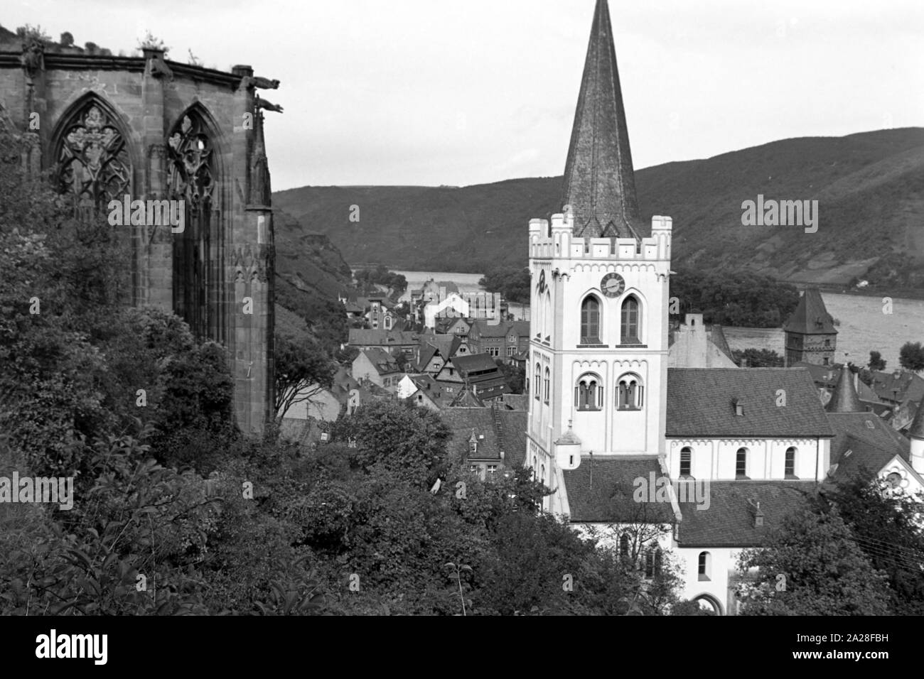 Evangelische Kirche Sankt Peter in Bacharach, Deutschland 1968. Protestante della chiesa di San Pietro a Bacharach, Germania 1968. Foto Stock