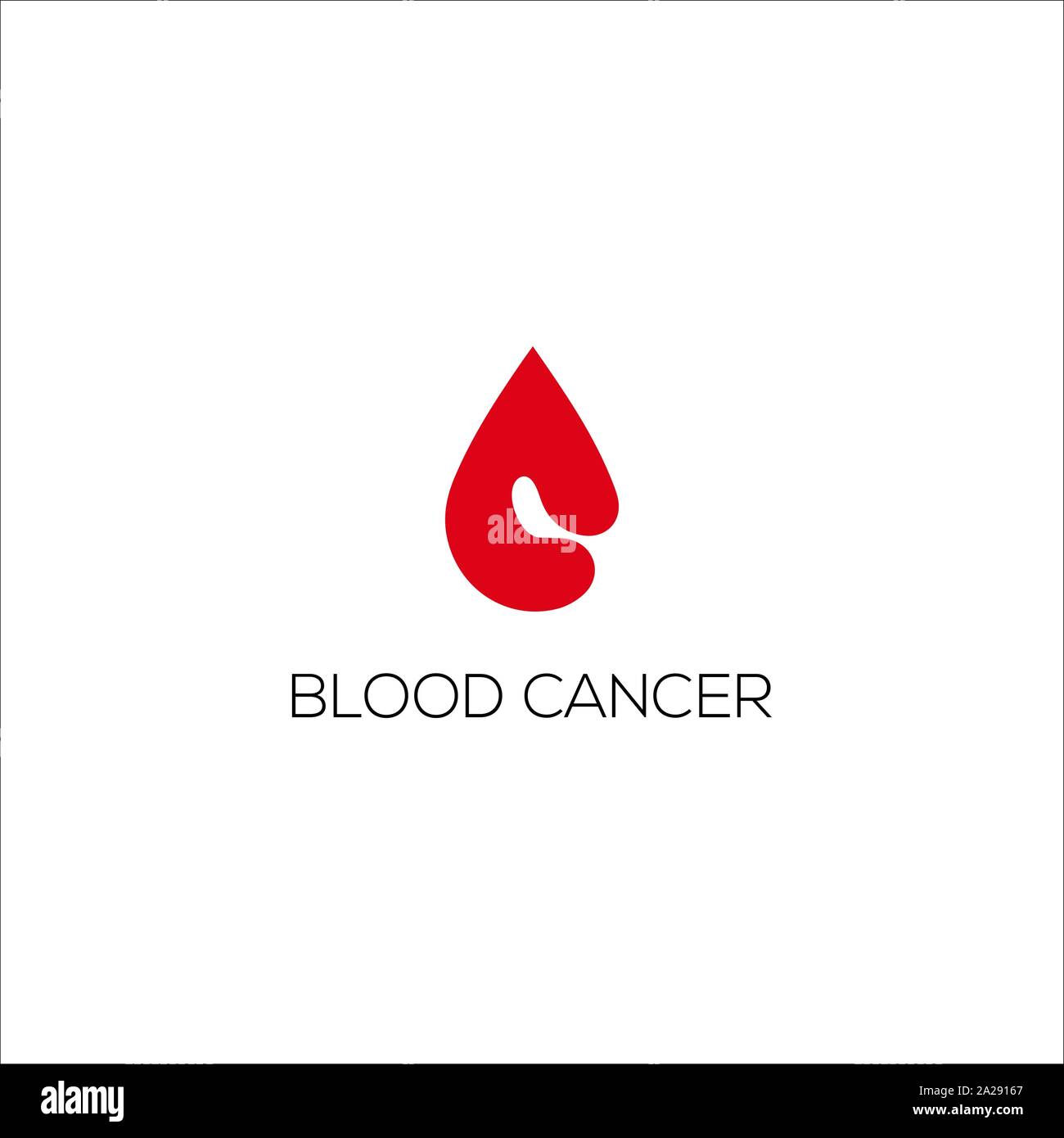 Cancro icona vettore modello di disegno. I tumori del sangue logo design. Illustrazione Vettoriale
