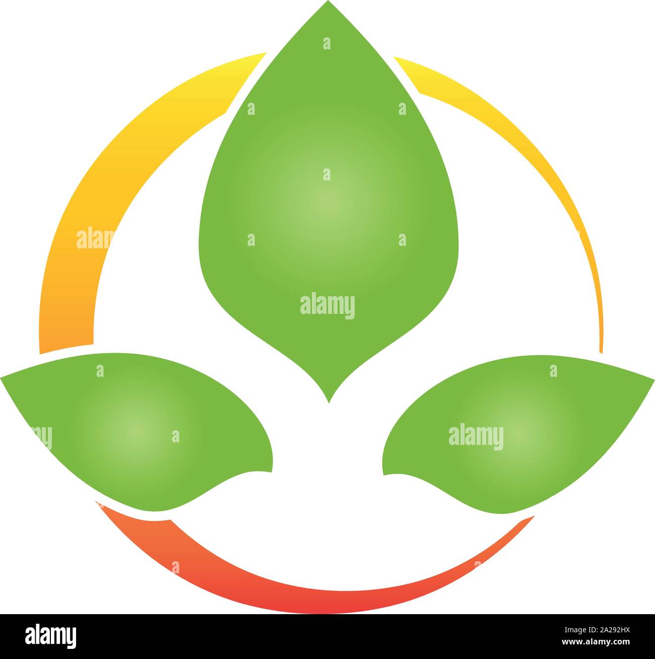 Foglie, naturopata, wellness, logo Illustrazione Vettoriale