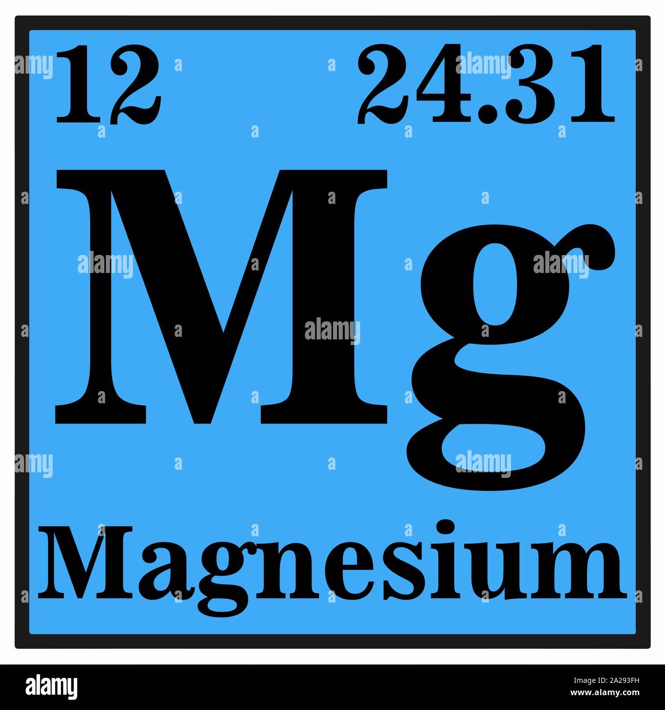 Magnesio Tabella Periodica illustrazione vettoriale EPS 10 Illustrazione Vettoriale