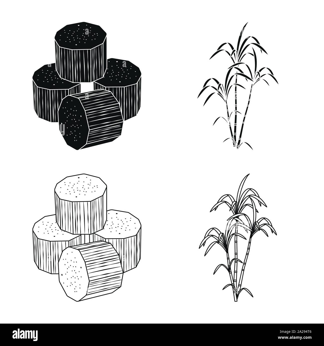 Il design del vettore di fattoria e agricoltura logo. Set di fattoria e tecnologia icona vettore per il magazzino. Illustrazione Vettoriale