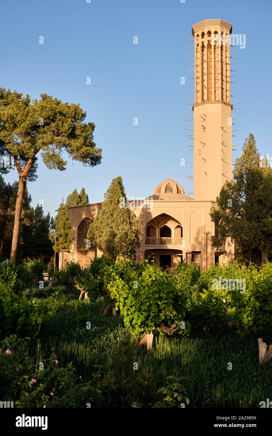 Dolat Abad giardino in Yazd Foto Stock