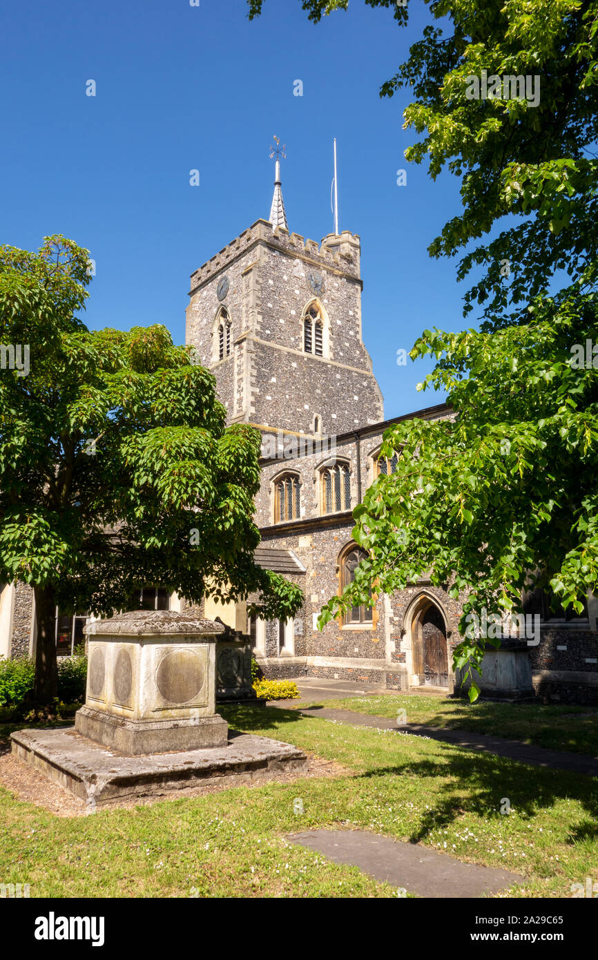 Chiesa di Santa Maria, Watford, Hertfordshire, Regno Unito Foto Stock