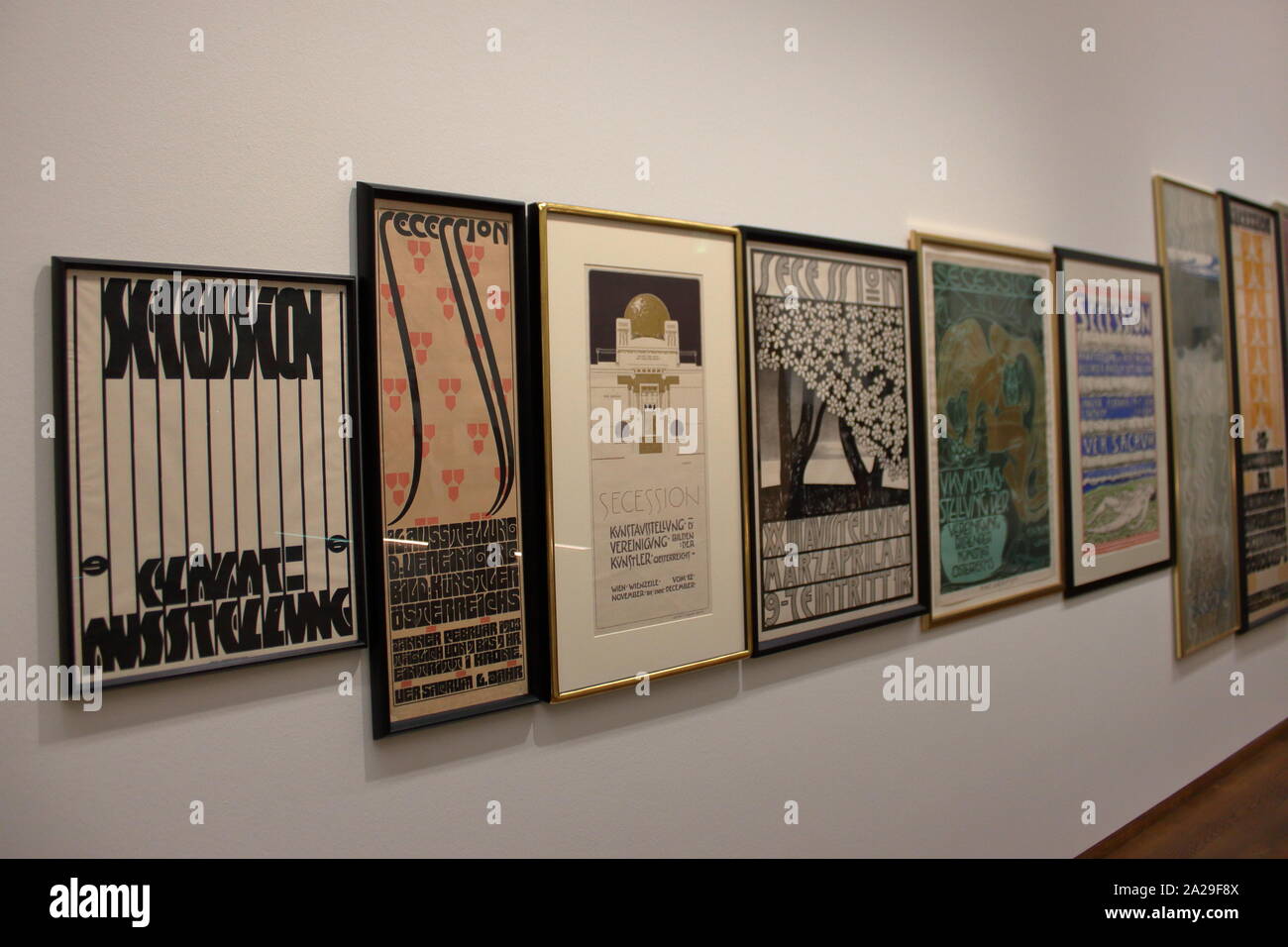 La secessione poster collection al museo Leopold,Wien Foto Stock