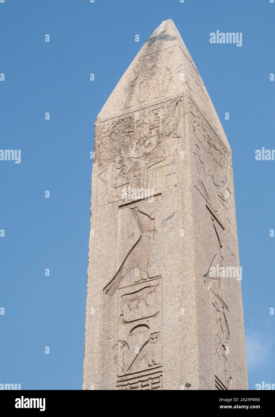 Dettaglio dell'obelisco di Teodosio Foto Stock