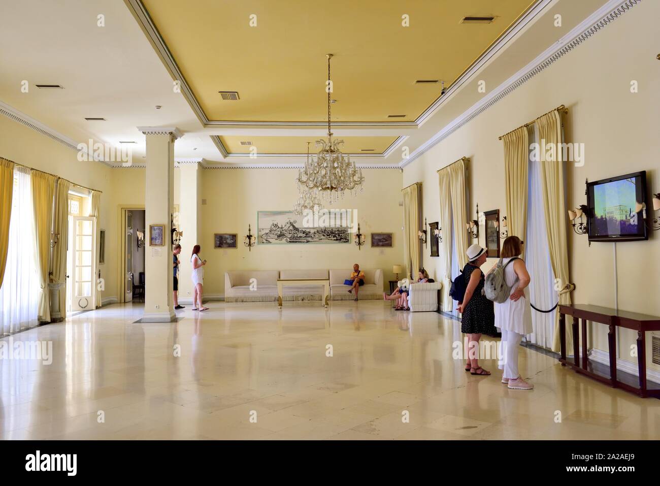 Palazzo Achilleion,Gastouri,l'isola di Corfù, isole Ionie, Grecia Foto Stock