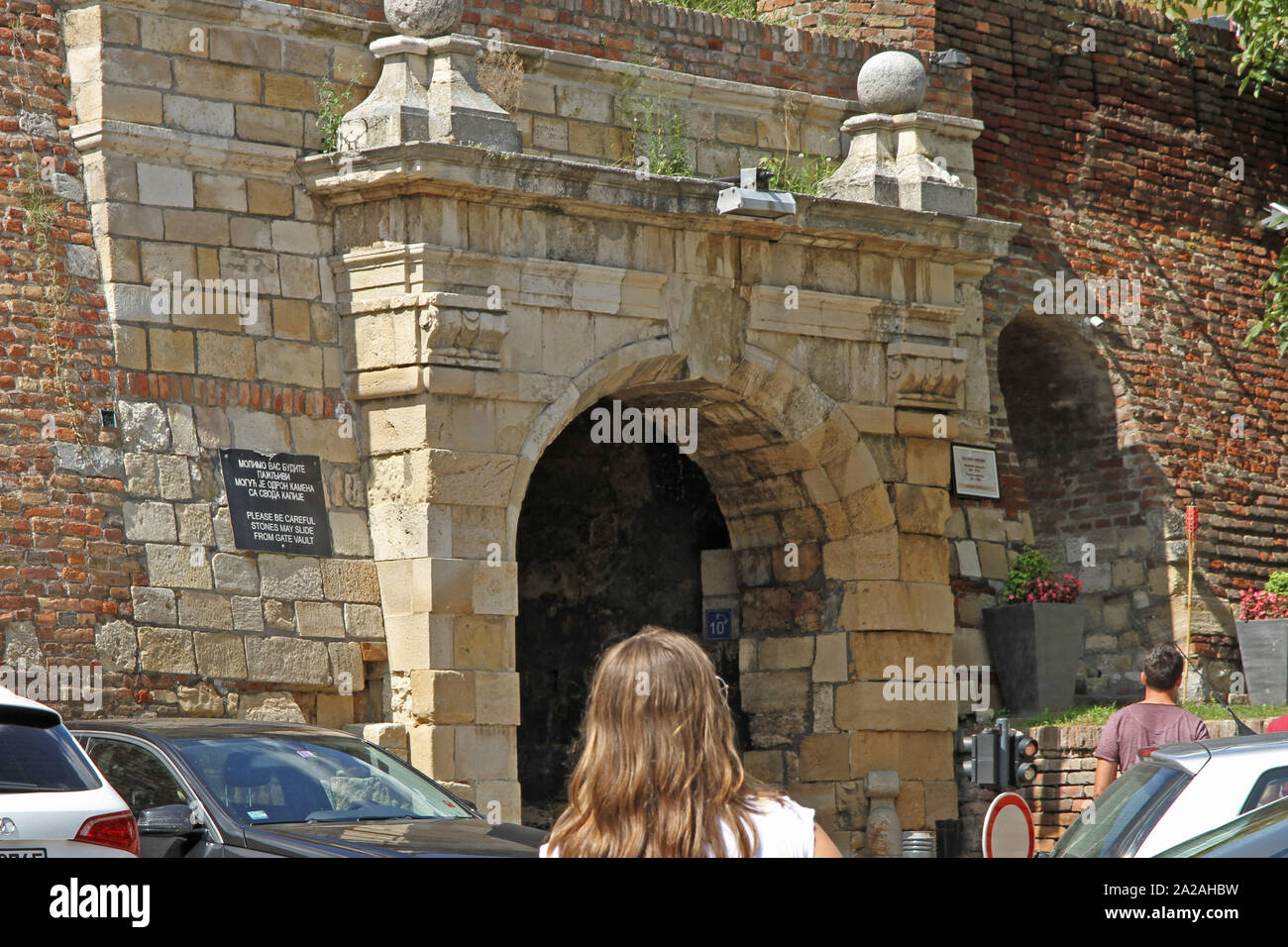 Il Leopold mi porta d'ingresso alla fortezza di Kalemegdan, Parco Kalemegdan, Belgrado, Serbia. Foto Stock